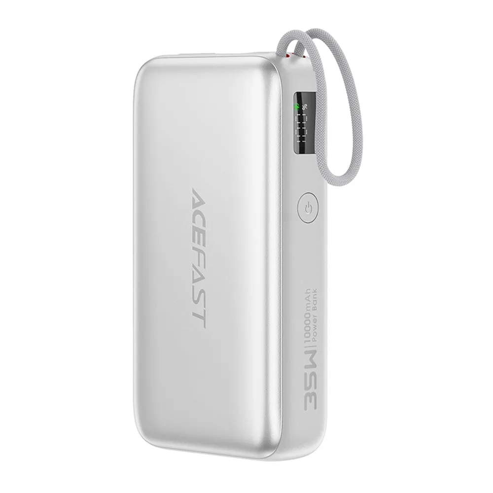 Batteria Esterna Acefast M32, 10000mAh, 35W, PD, 2 x USB-C, Argento - immagine 1