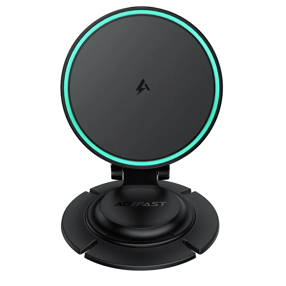 Caricabatterie Auto Wireless Acefast D65, 15W, 1.67A, Nero - immagine 1