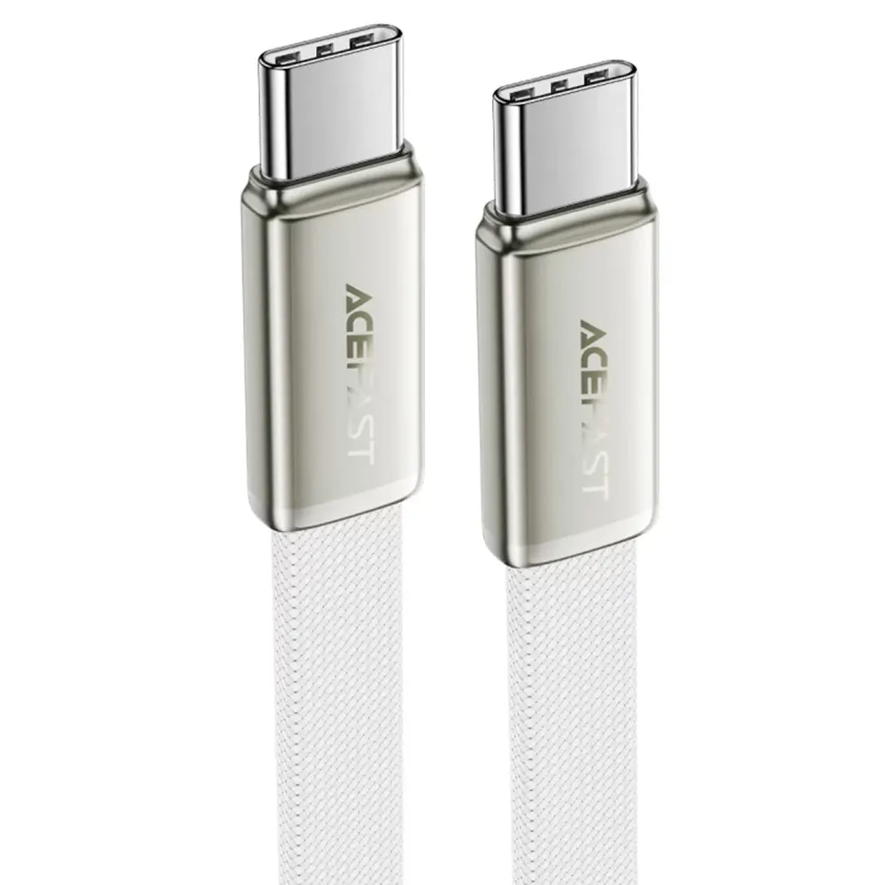 Cavo Dati e Ricarica USB-C - USB-C Acefast C24-03, 60W, 1.2m, Bianco - immagine 1
