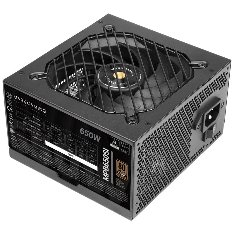 Alimentatore Mars Gaming MPB650SI ATX 650W 80 Plus Bronze - immagine 1