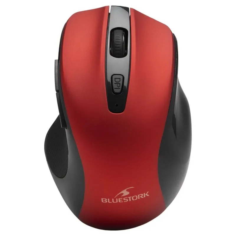 Mouse ottico wireless Bluetooth Bluestork Office 75 WL 1600 DPI Rosso - immagine 1