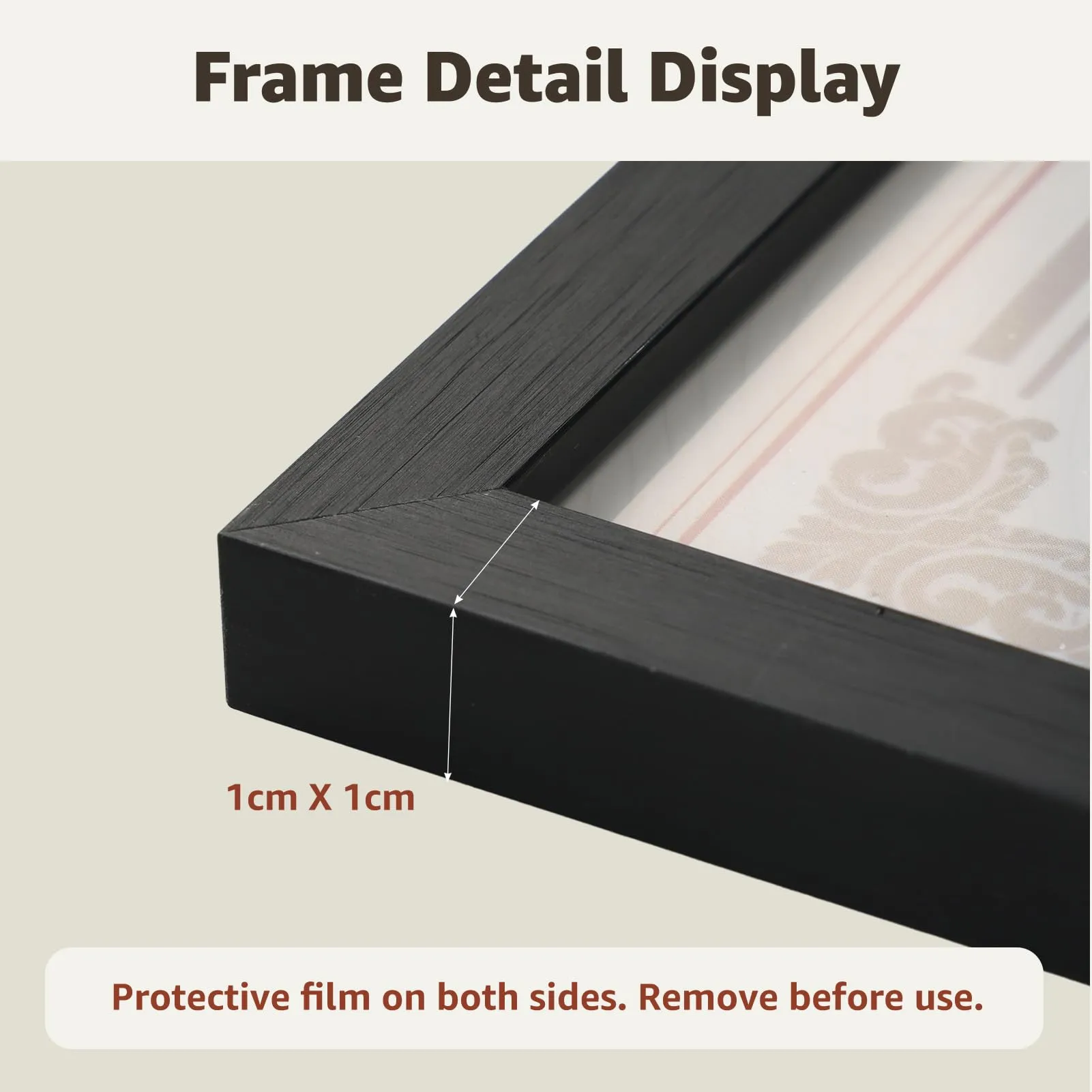 Giftgarden Cornice 20x30,Cornice in Alluminio Spazzolato Nero,Set da 1 - immagine 6