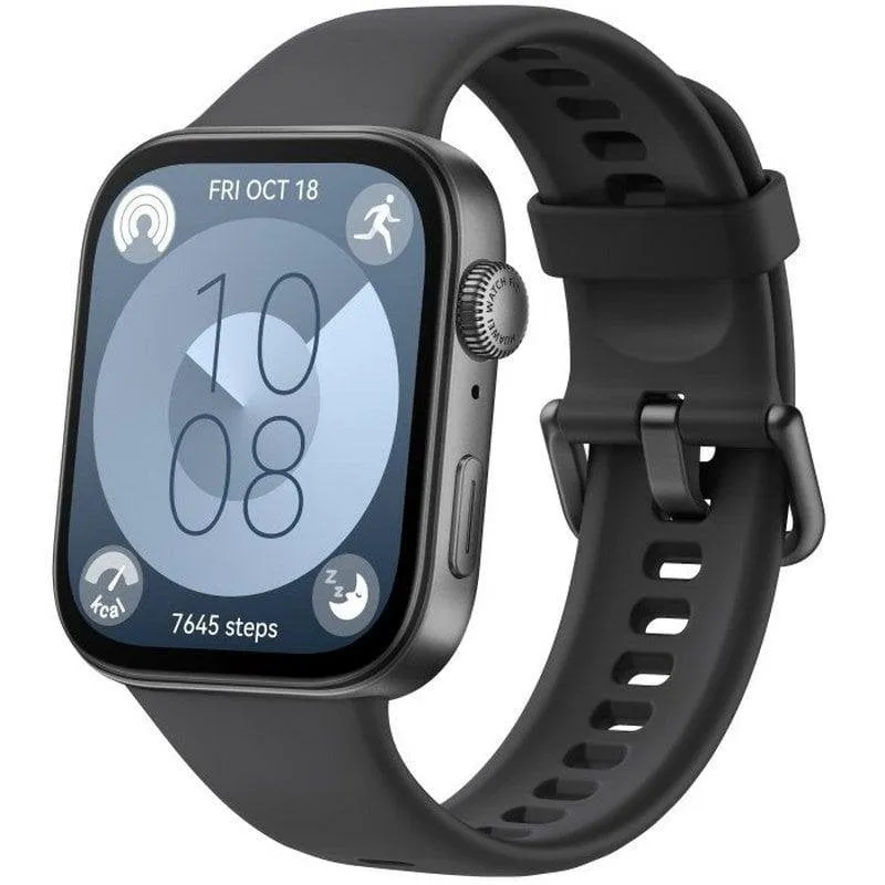 Huawei Watch Fit 3 Bluetooth GPS 43mm AMOLED Nero Taglia Unica Resistenza Acqua 5ATM SpO2 - immagine 1