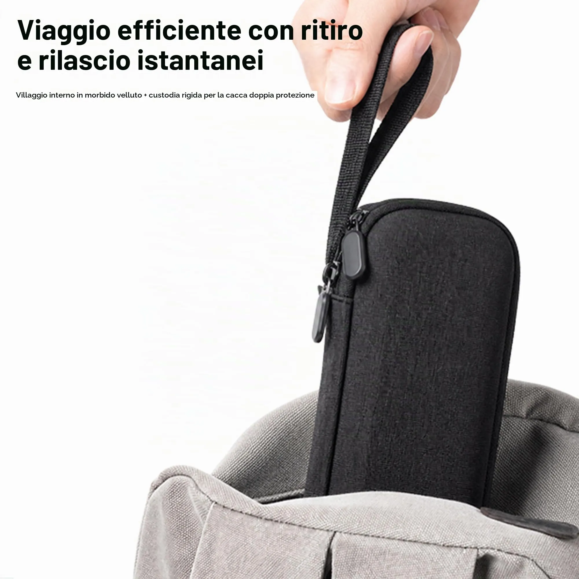 Lemxiee Custodia rigida per Insta360 Luna Ultra Cover Accessori + [2 Pezzi] Pellicola Vetro Temperato per Insta360 Luna Ultra Protettiva Case - immagine 5