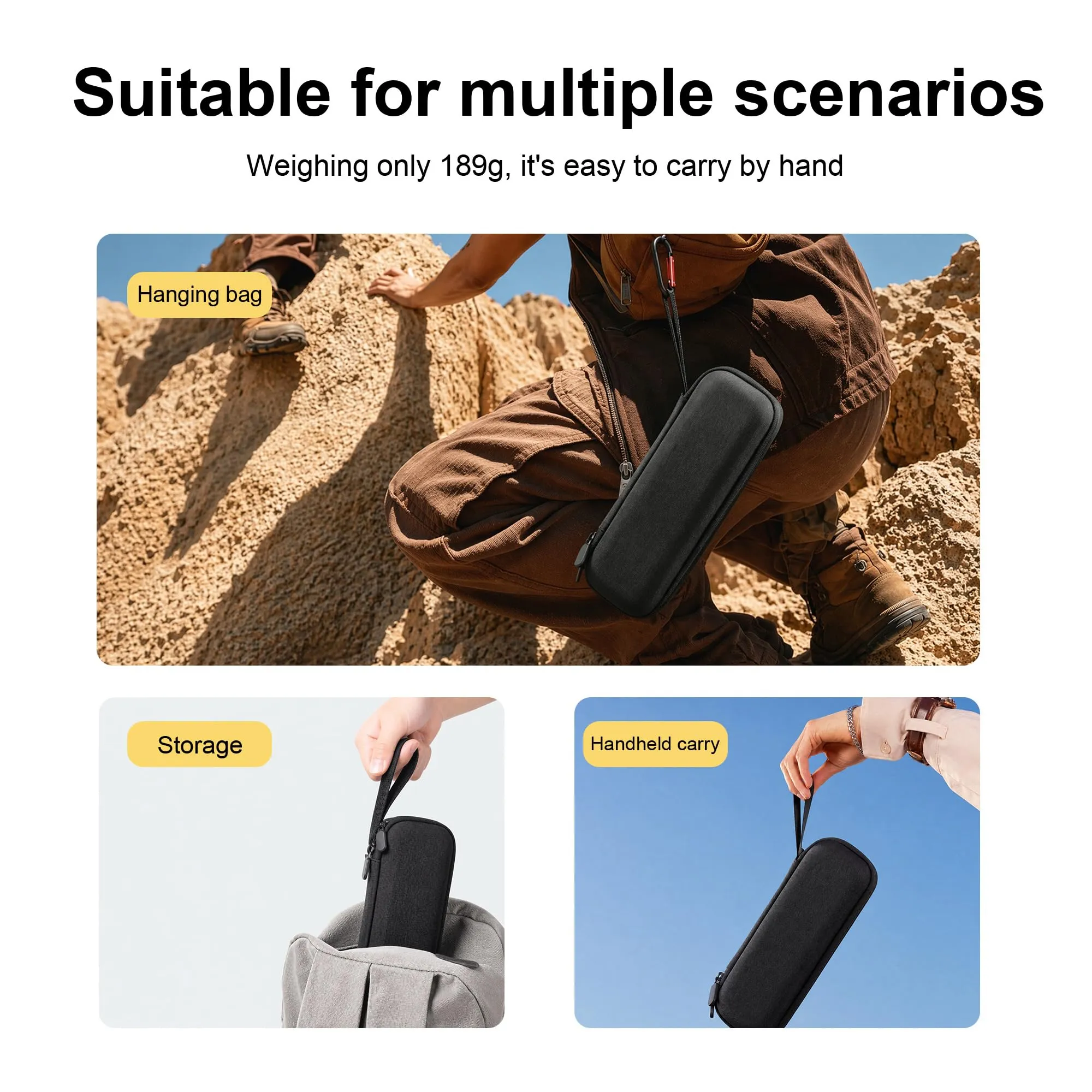 Lemxiee Custodia rigida per Insta360 Luna Ultra Cover Accessori + [2 Pezzi] Pellicola Vetro Temperato per Insta360 Luna Ultra Protettiva Case - immagine 7
