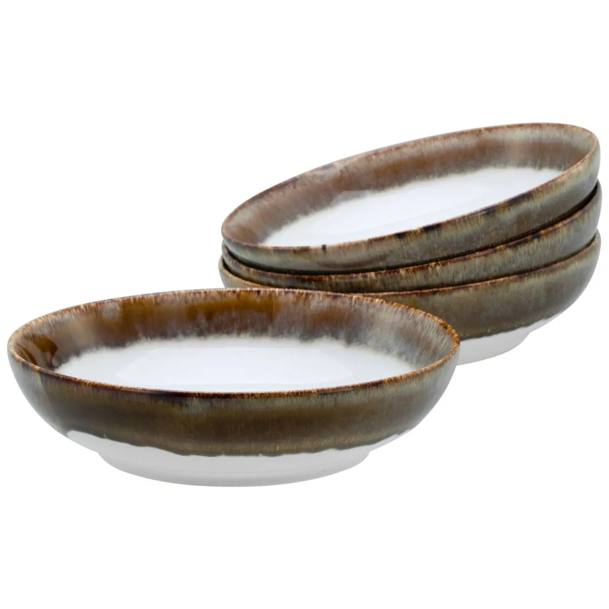 4x CreaTable Cascade - Ciotola Poke 4 pz.; 950 ml, 22.5x6 cm (ØxH); marrone; 4 pz. / Pacco - immagine 1