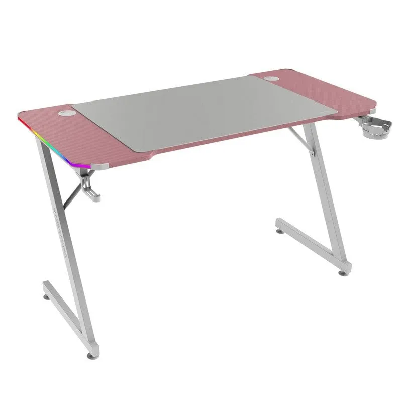 Mars Gaming MGD-X120RGB Controller da scrivania ergonomico ARGB XXL Tappetino per mouse Supporti esterni 120x60cm Rosa - immagine 1