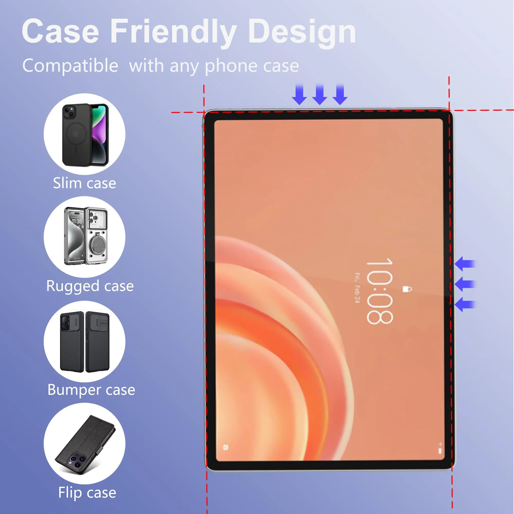 CAUHENYEE Pellicola Protettiva per Lenovo Tab Plus Gen 2 12.1" Vetro Temperato, Confezione da 2 HD Trasparente Pellicola Protettiva in Vetro Protettiva per Lenovo Tab Plus Gen 2 12.1", AntiGraffio - immagine 4