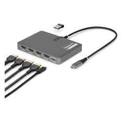 HUB 3 in 1 Quad Monitor Gray QUAD USB HDMI ADAPT - immagine 1