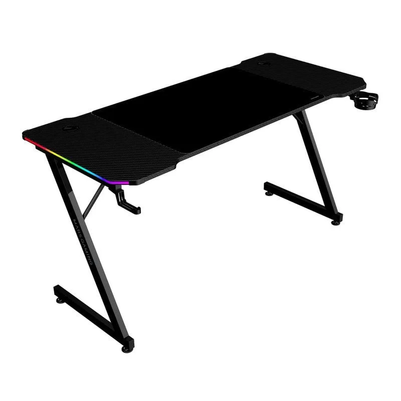 Mars Gaming MGD-X140RGB Tavolo ergonomico Controller ARGB Tappetino XXL Supporti esterni 140x60 cm Nero - immagine 1