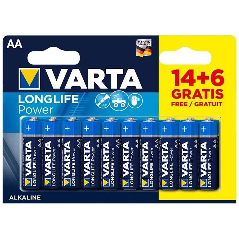 VARTA Longlife Power Pack 20 AA 20 batterie (14+6) - immagine 1