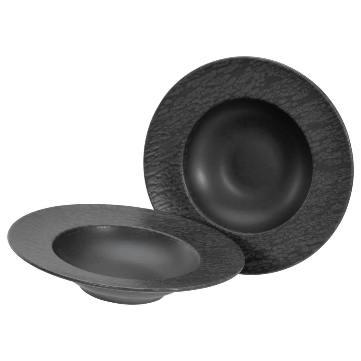 2x CreaTable Nero ardesia - Set di piatti gourmet per pasta 2 pz.; 460 ml, 27x5.5 cm (ØxH); nero; 2 pz. / Pacco - immagine 1