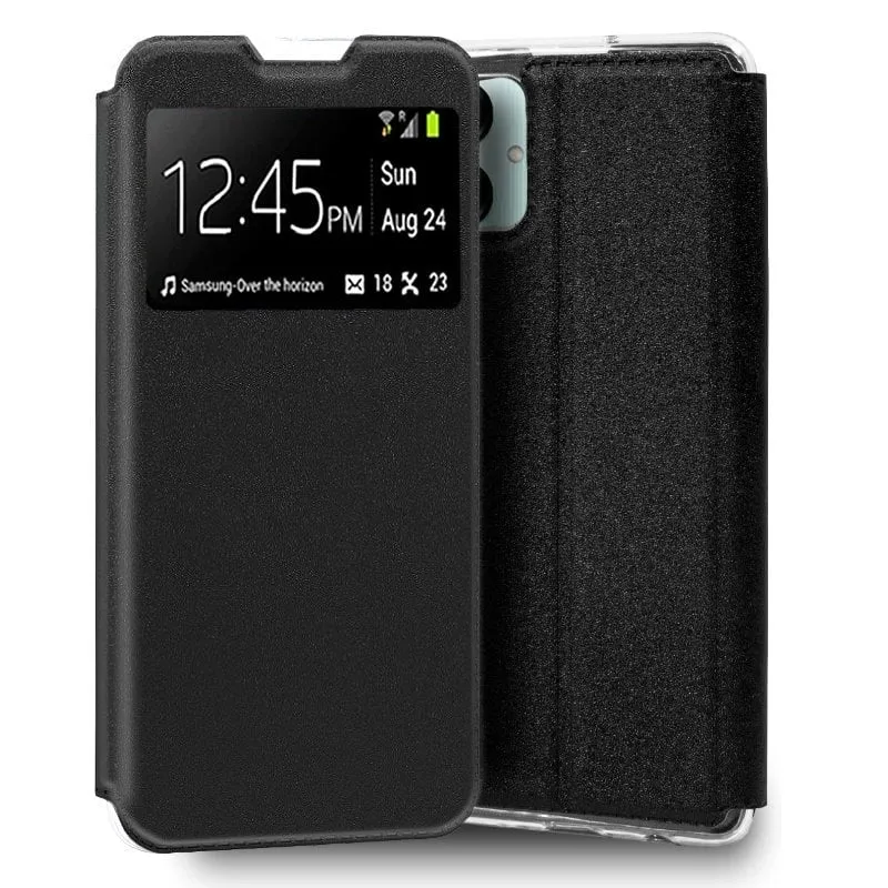 Custodia Flip Cover Nera Semplice e Cool per Samsung Galaxy A06 - immagine 1