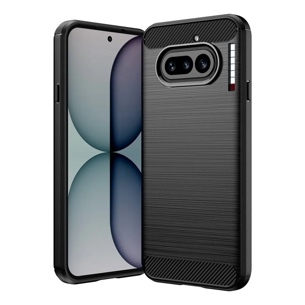Custodia per Nothing Phone (4a), Techsuit, Carbonio, Nera - immagine 1
