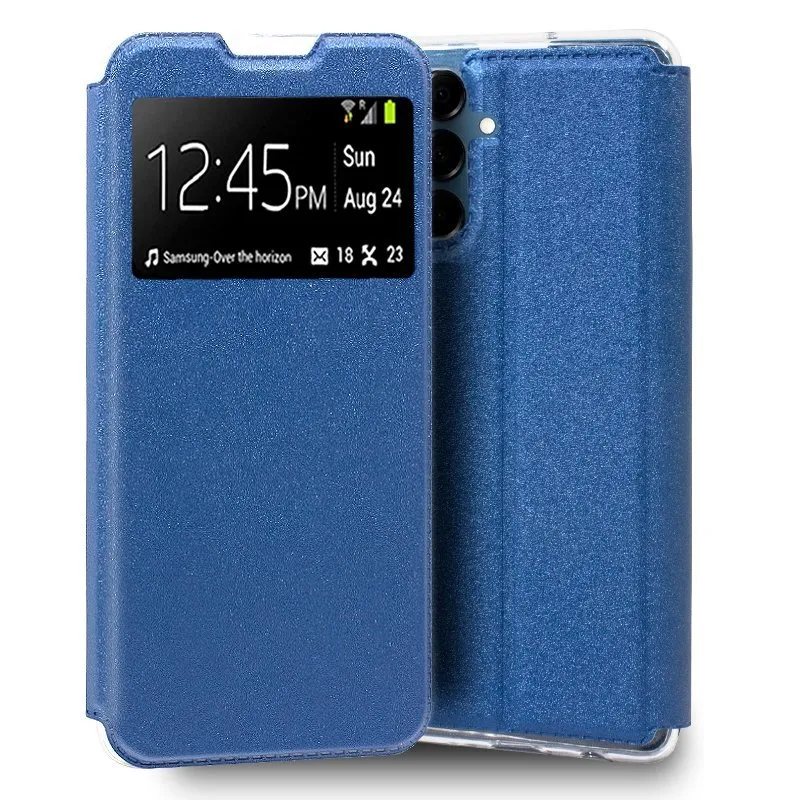 Custodia Flip Cover Blu Semplice e Cool per Samsung Galaxy A16 / A16 5G - immagine 1
