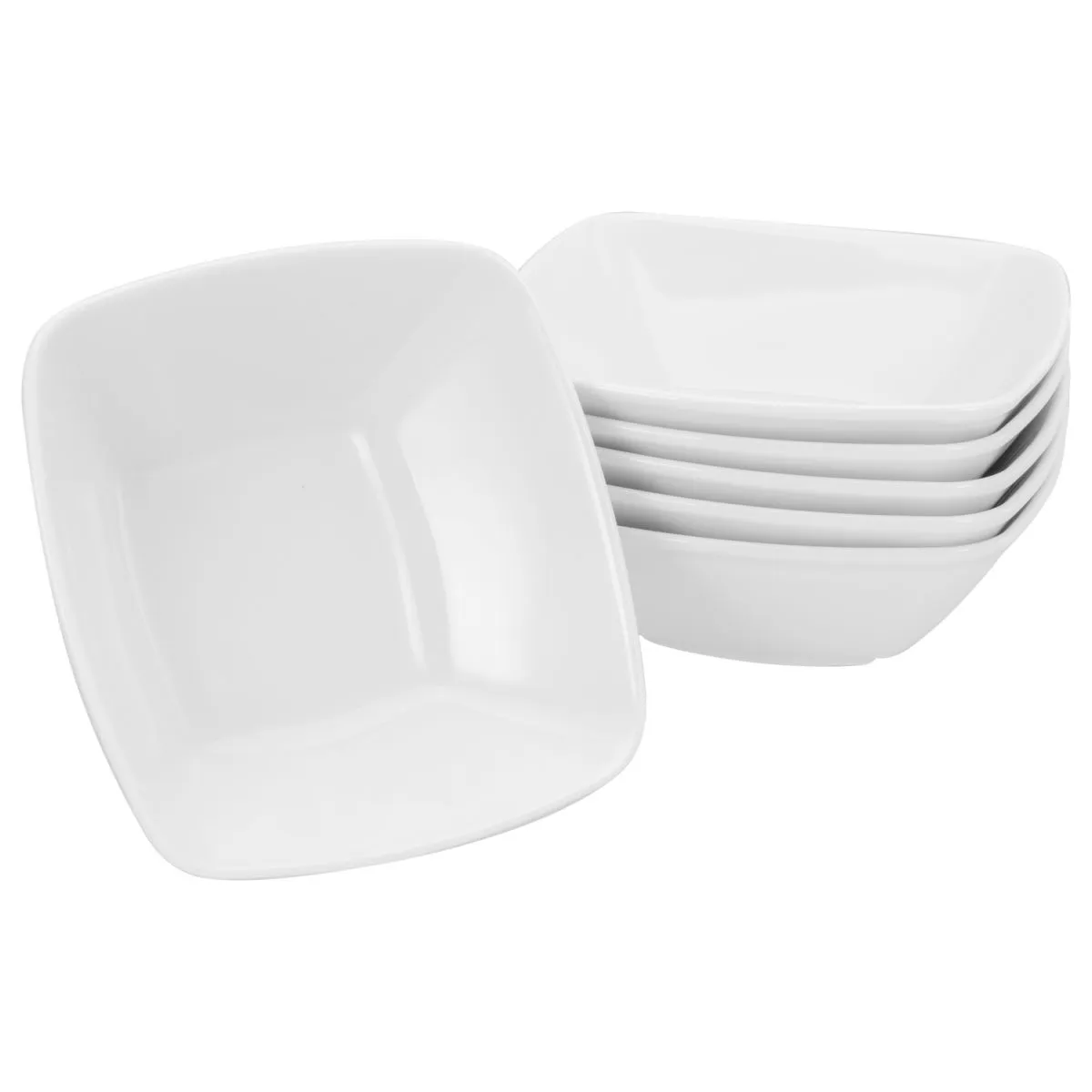 6x CreaTable Victoria WEISS - Set di 6 ciotole; 200 ml, 13x13x13x4.5 cm (LxLxØxH); bianco; quadrata; 6 pz. / Pacco - immagine 1