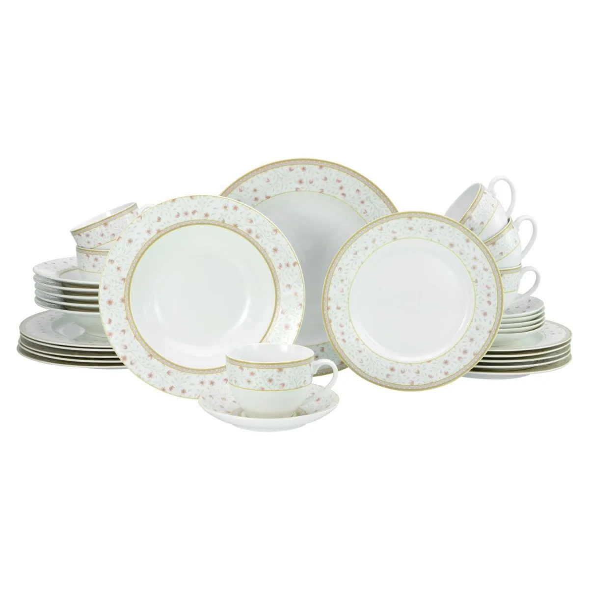 CreaTable Emilia (NBC) - Servizio da tavola da 30 pezzi; bianco crema - immagine 1