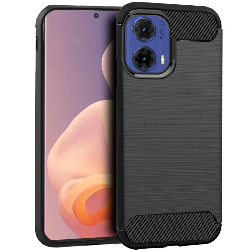 Custodia in carbonio nero per Motorola Moto G85 5G - immagine 1