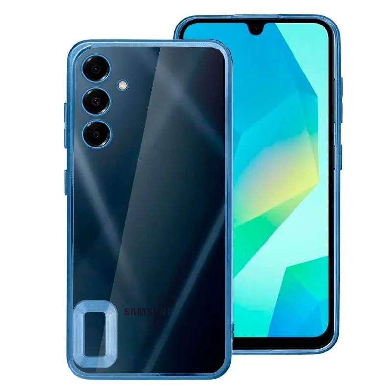 Custodia con bordo metallizzato blu freddo per Samsung Galaxy A16 / A16 5G - immagine 1