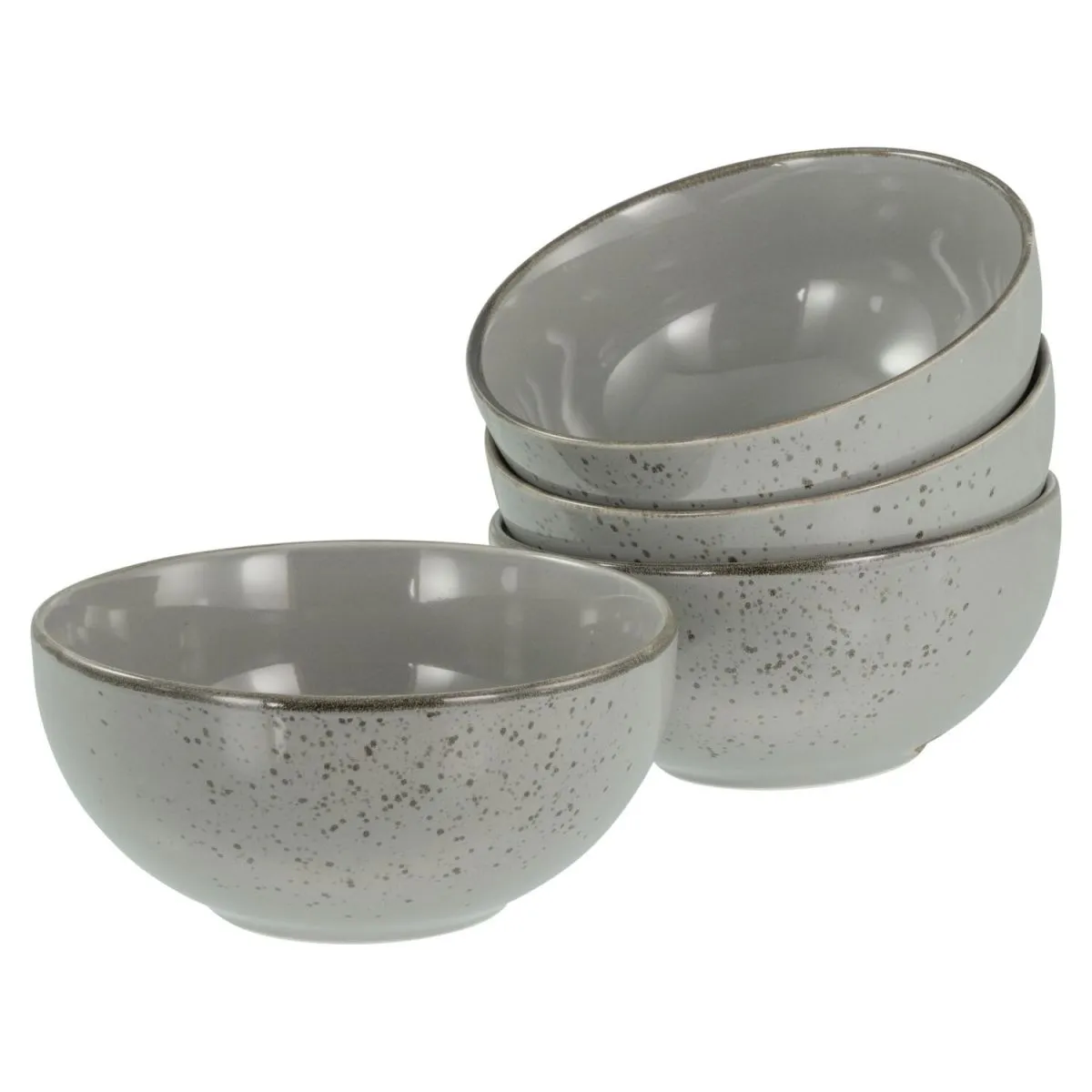 4x CreaTable Collezione Natura - Ciotola Buddha 4 pezzi; 900 ml, 17.5x8.5 cm (ØxH); grigio pietra; rotonda; 4 pz. / Pacco - immagine 1