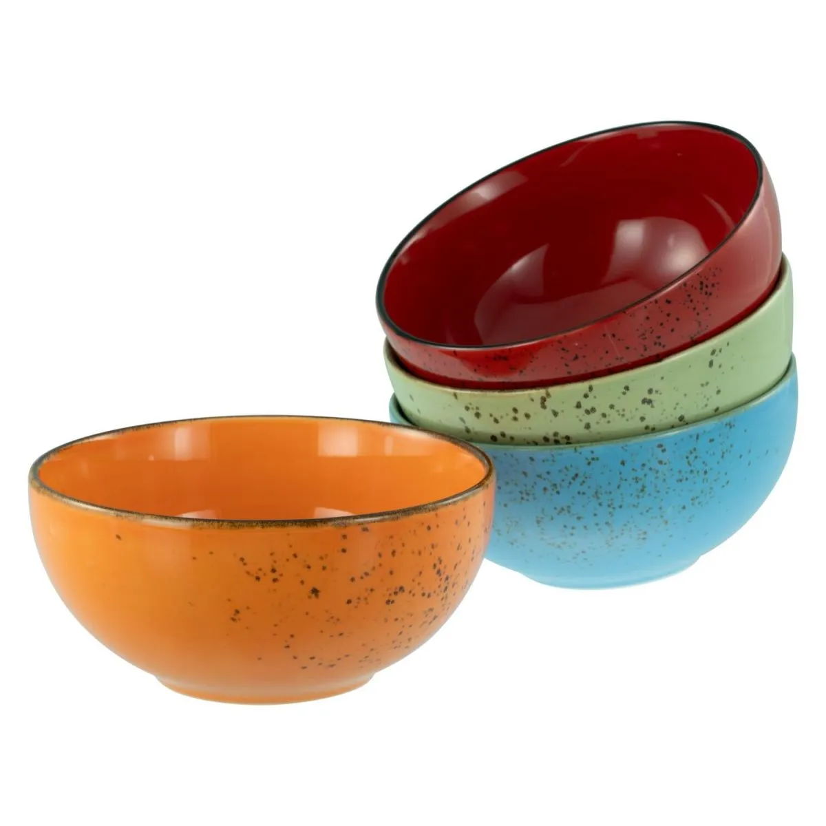 4x CreaTable Collezione Natura - Ciotola Buddha 4 pezzi; 900 ml, 17.5x8.5 cm (ØxH); arancione/petrolio/verde/rosso; rotonda; 4 pz. / Pacco - immagine 1