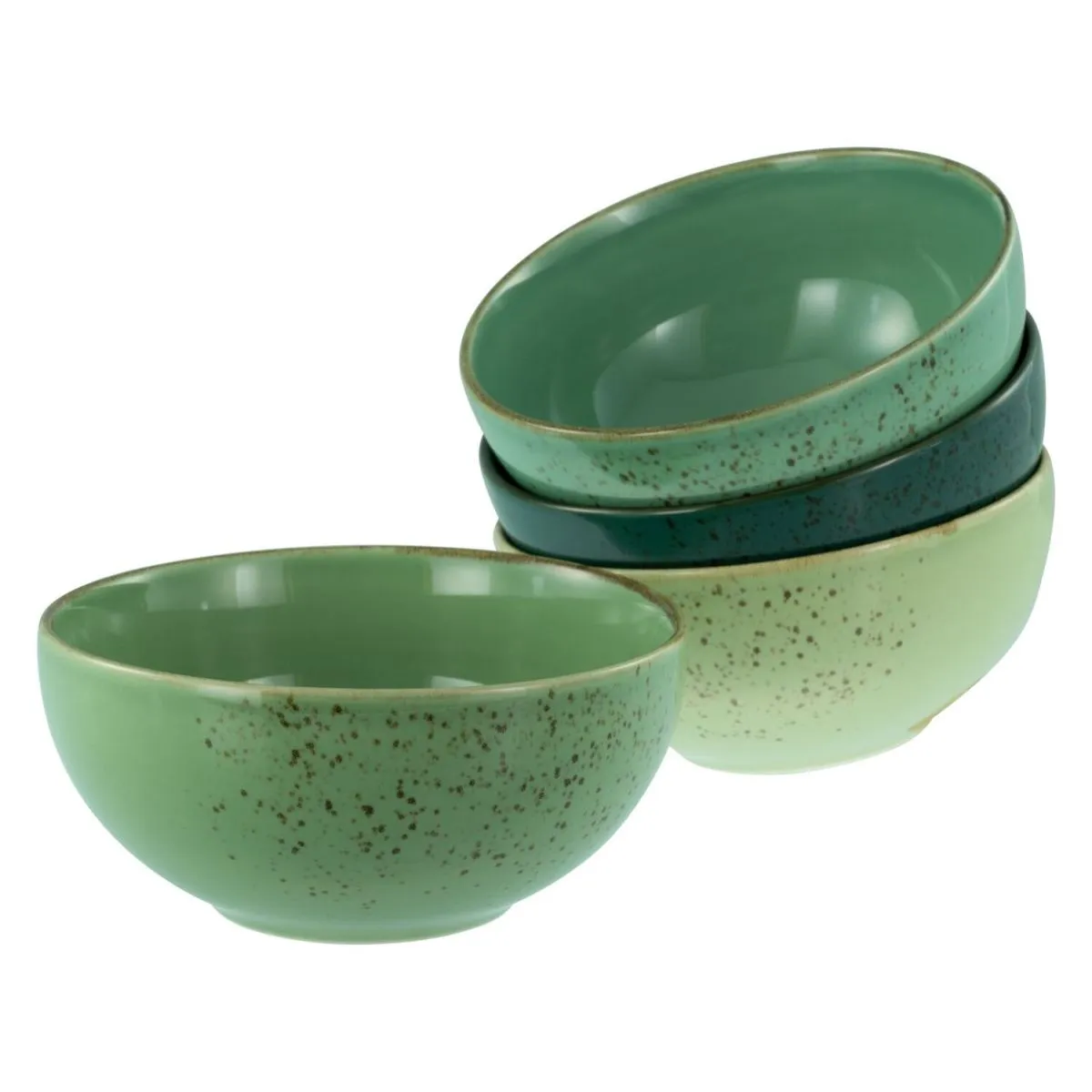 4x CreaTable Collezione Natura - Ciotola Buddha 4 pezzi; 900 ml, 17.5x8.5 cm (ØxH); verde; rotonda; 4 pz. / Pacco - immagine 1
