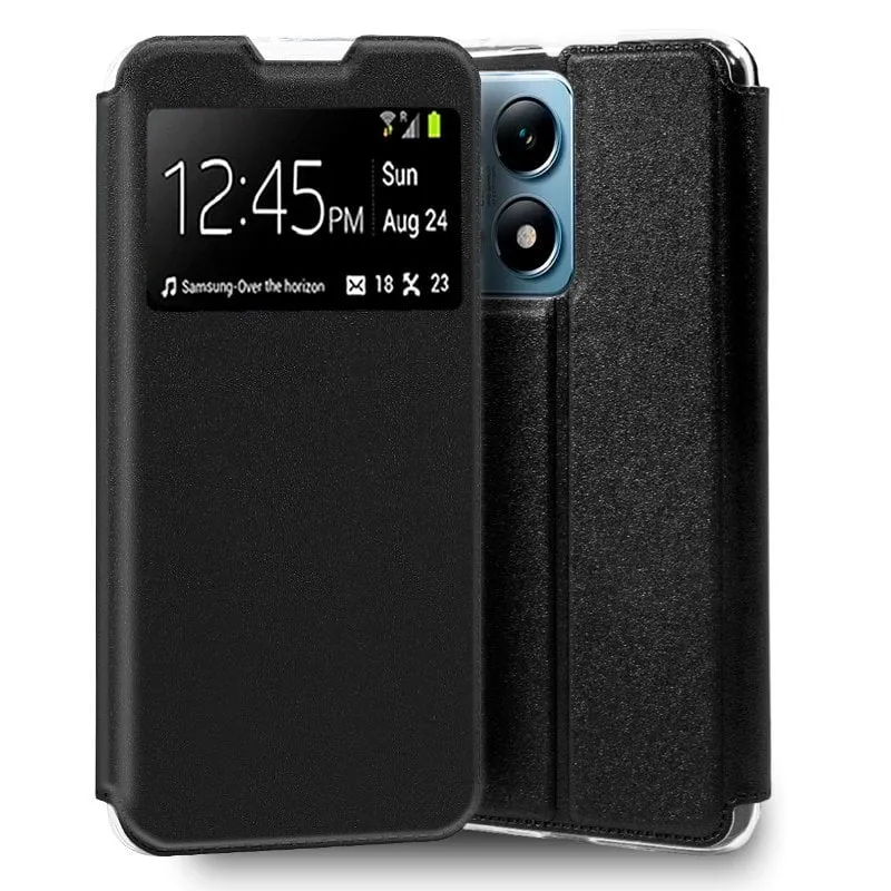 Custodia Flip Cover nera semplice e alla moda per Xiaomi 14T - immagine 1