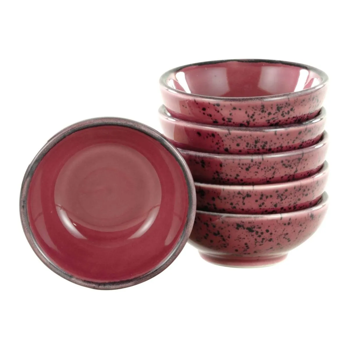 6x CreaTable Collezione Natura - Ciotola di soia da 6 pezzi; 40 ml, 8x3 cm (ØxH); rosso; rotonda; 6 pz. / Pacco - immagine 1