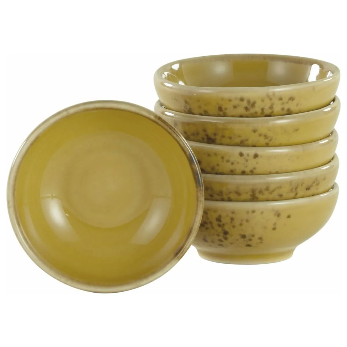 6x CreaTable Collezione Natura - Ciotola di soia da 6 pezzi; 40 ml, 8x3 cm (ØxH); giallo; rotonda; 6 pz. / Pacco - immagine 1