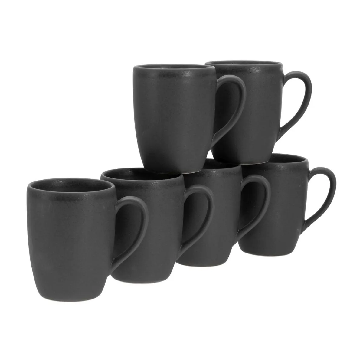 6x CreaTable Soft Touch nero opaco - Tazza da caffè 6 pezzi.; 300 ml, 8x8x10 cm (LxLxH); nero; 6 pz. / Pacco - immagine 1