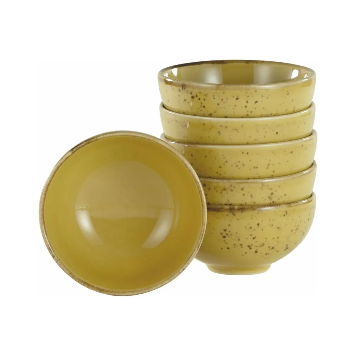 6x CreaTable Collezione Natura - Ciotola da 6 pezzi; 400 ml, 16.5x6 cm (ØxH); giallo; rotonda; 6 pz. / Pacco - immagine 1