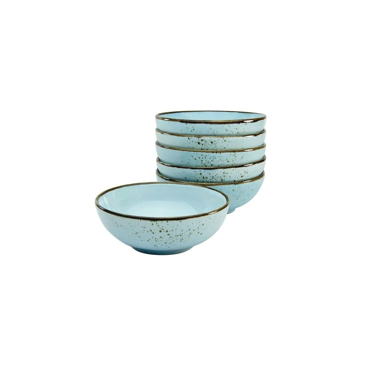 6x CreaTable Collezione Natura - Ciotola da 6 pezzi; 400 ml, 16.5x6 cm (ØxH); blu chiaro; rotonda; 6 pz. / Pacco - immagine 1