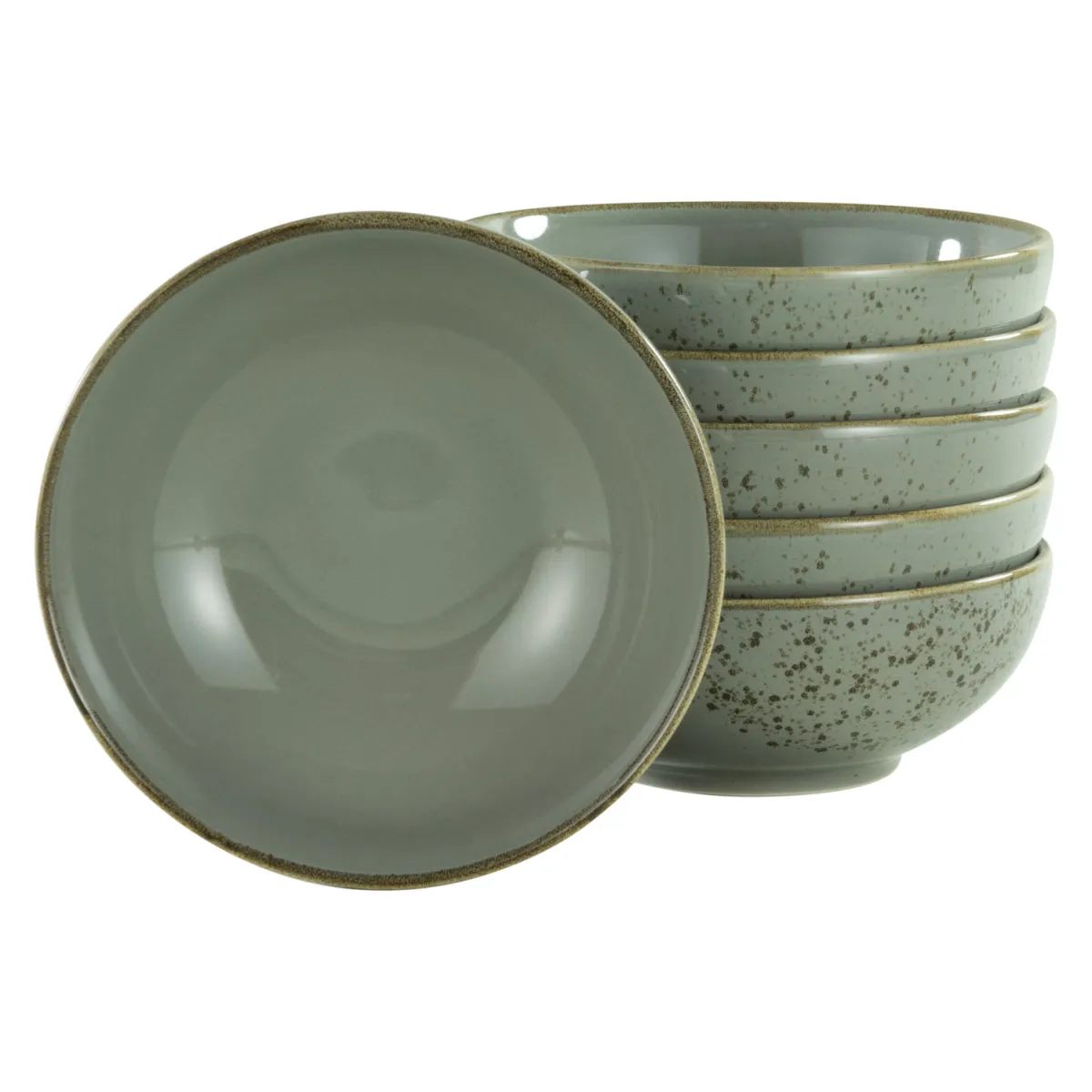 6x CreaTable Collezione Natura - Ciotola da 6 pezzi; 400 ml, 16.5x6 cm (ØxH); grigio pietra; rotonda; 6 pz. / Pacco - immagine 1
