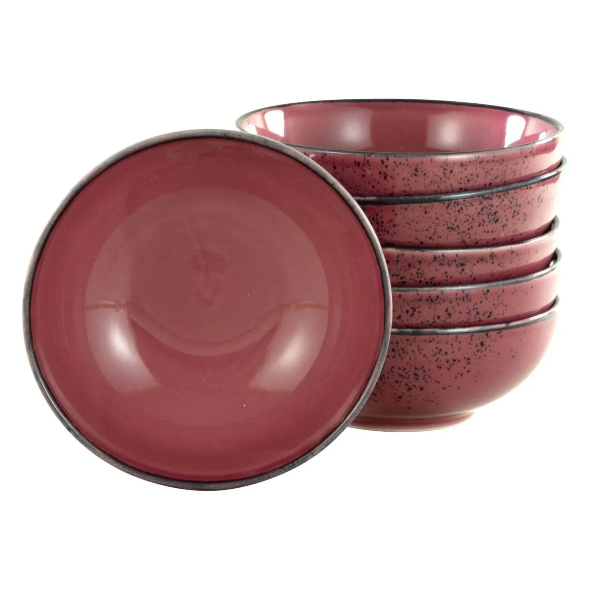 6x CreaTable Collezione Natura - Ciotola da 6 pezzi; 400 ml, 16.5x6 cm (ØxH); rosso; rotonda; 6 pz. / Pacco - immagine 1