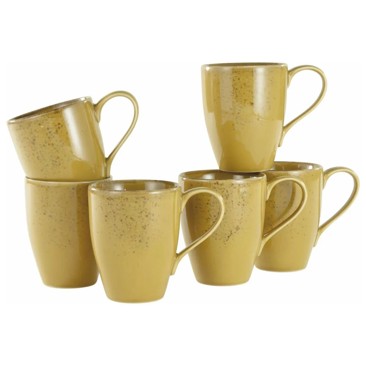 6x CreaTable Collezione Natura - Tazza da caffè 6 pezzi; 300 ml, 8.5x11 cm (ØxH); giallo; 6 pz. / Pacco - immagine 1