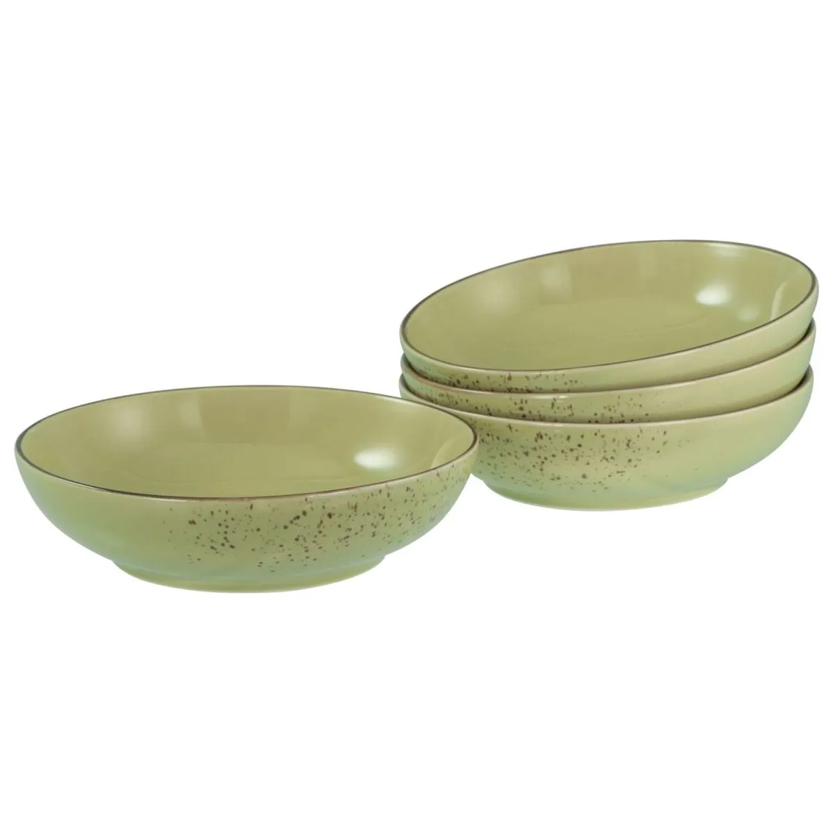 4x CreaTable Collezione Natura - Ciotola Poke 4 pezzi; 950 ml, 22.5x6 cm (ØxH); verde chiaro; rotonda; 4 pz. / Pacco - immagine 1