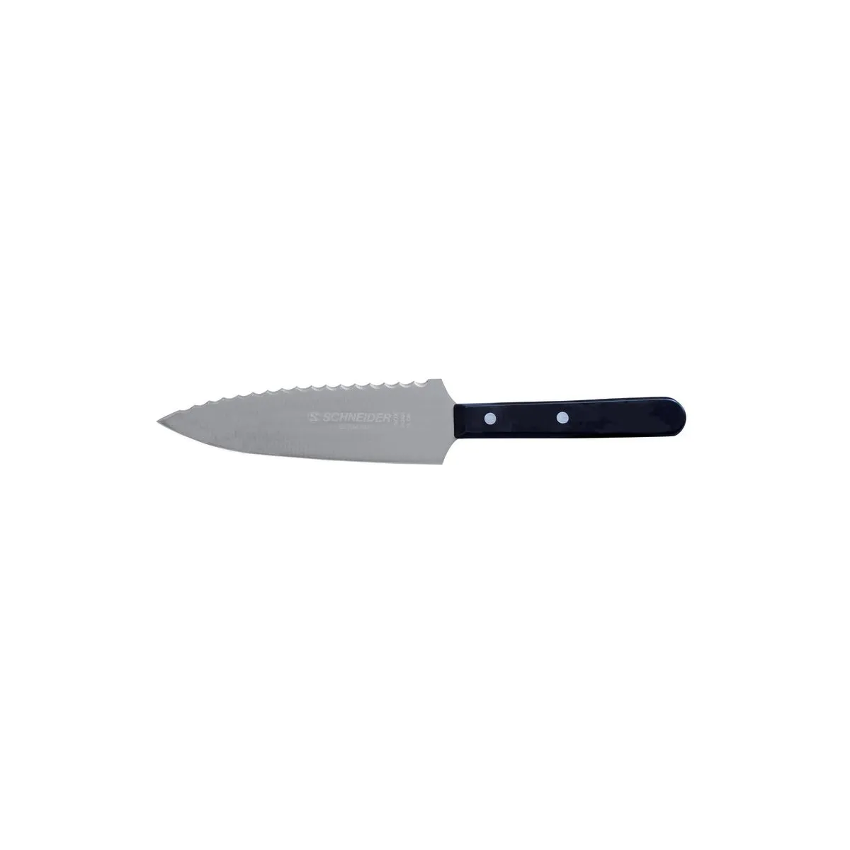 Schneider Coltello per dolci con lama seghettato, bordo liscio; lunghezza lama 16 cm, 16 cm (L); nero - immagine 1