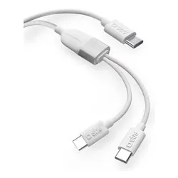 Cavo USB C SPLITTER Y 60W White 1,5m TECABLETCC2IN1 - immagine 1