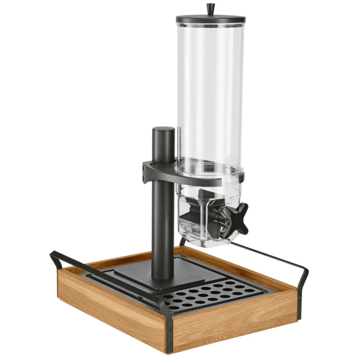 VEGA Dispenser cereali Esino semplice, GN 1/2, 4l; GN 1/2, 35.4x38.6x56.2 cm (LxLxH); quercia/nero; rettangolare - immagine 1