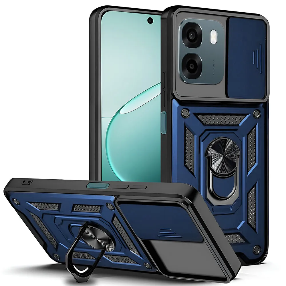 Custodia per Oppo A6 4G, Techsuit, CamShield, Blu - immagine 1