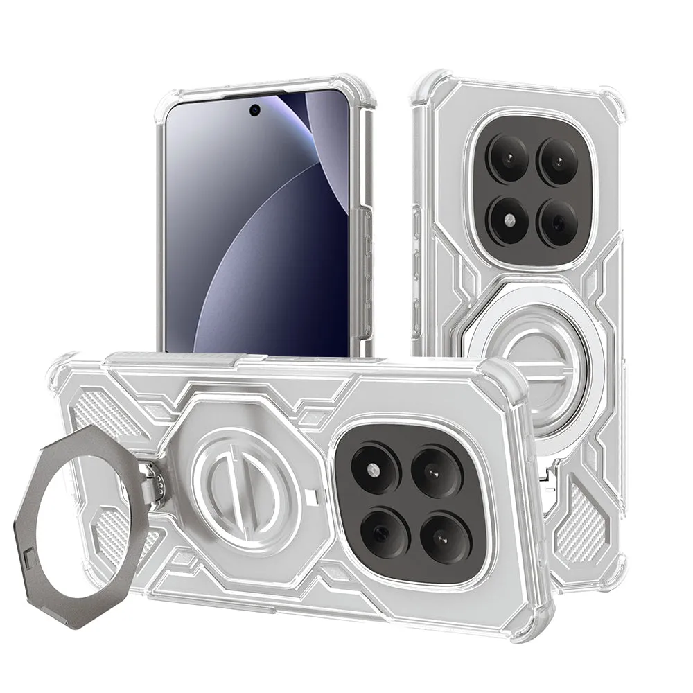 Custodia per Xiaomi Redmi Note 15 Pro 4G, Techsuit, Carbon Shield Pro, Bianca - immagine 1