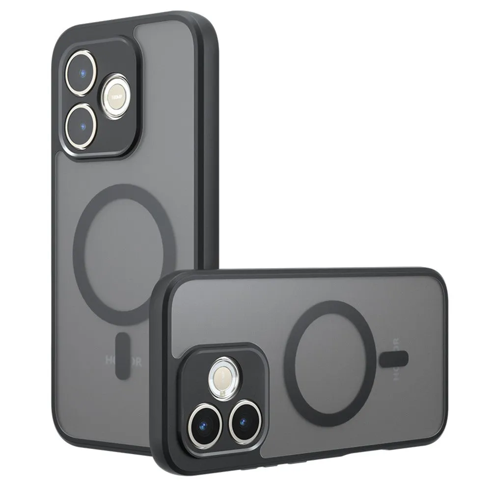 Custodia MagSafe per Honor 600 Lite, Techsuit, PureFrost, Nera Satinata - immagine 1