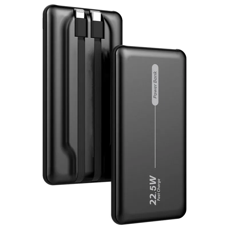 Cool Batteria esterna universale Power Bank 10.000 mAh PD 22,5 W (2 cavi) Nero - immagine 1