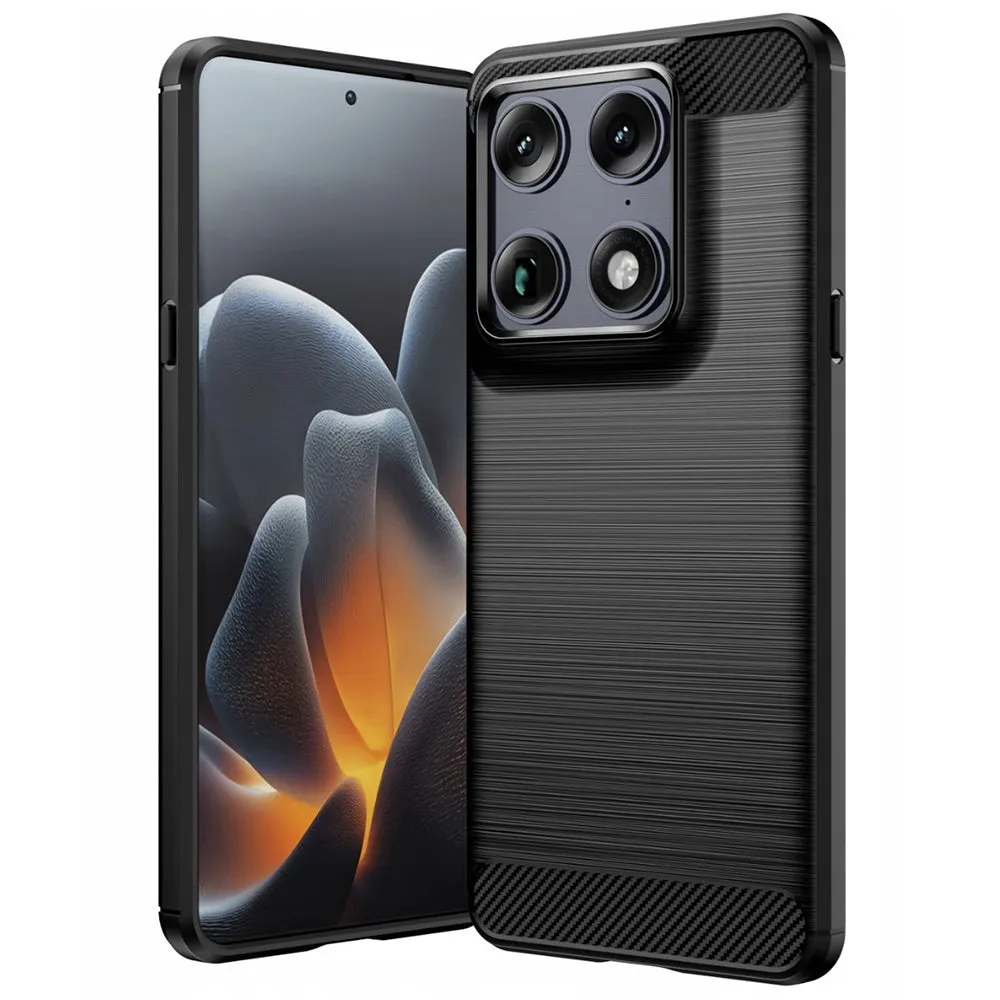 Custodia per Motorola Edge 70 Ultra / Signature, Techsuit, Carbonio, Nera - immagine 1