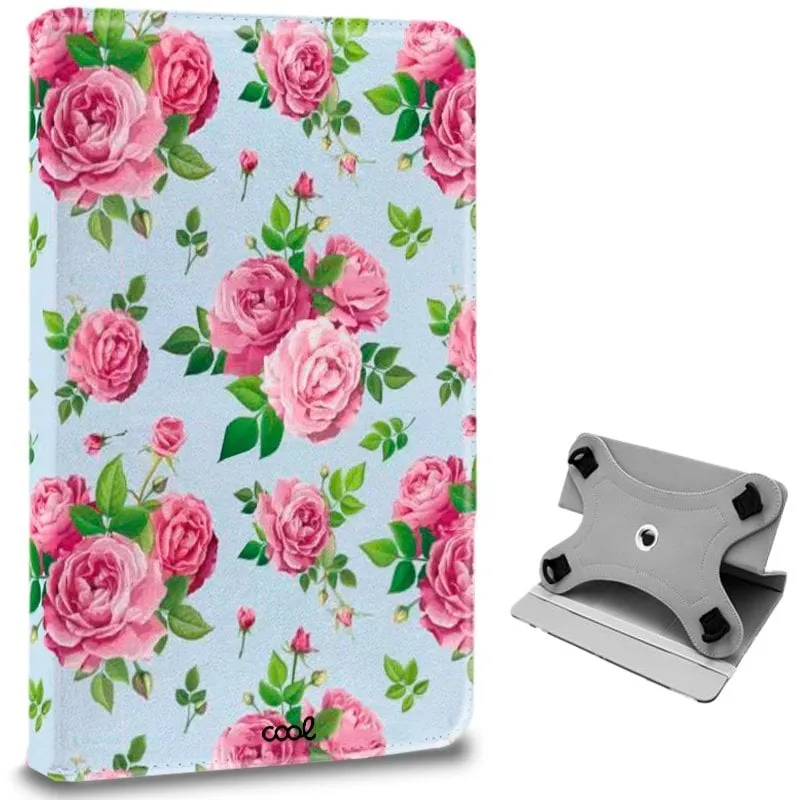 Fantastica custodia universale per ebook/tablet per 9,7"-11" panoramica in similpelle rosa - immagine 1
