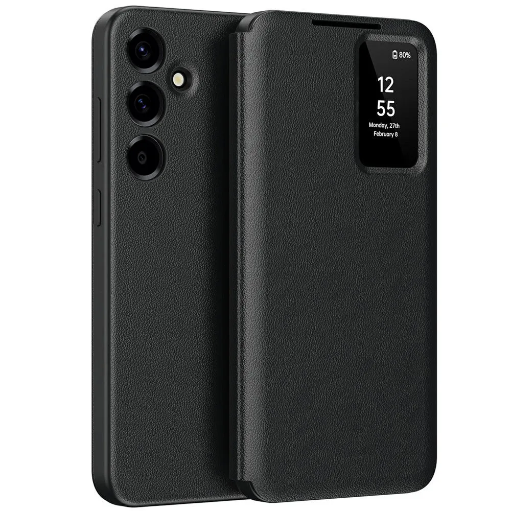 Custodia per Samsung Galaxy A57 5G, Techsuit, SmartView, Nera - immagine 1