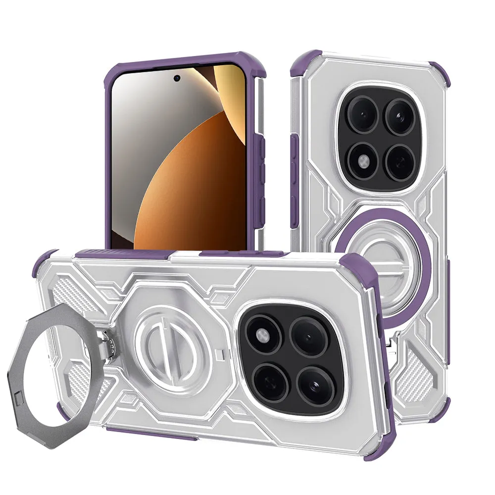 Custodia per Xiaomi Poco M8 Pro / Redmi Note 15 Pro+ 5G, Techsuit, Carbon Shield Pro, Viola - immagine 1