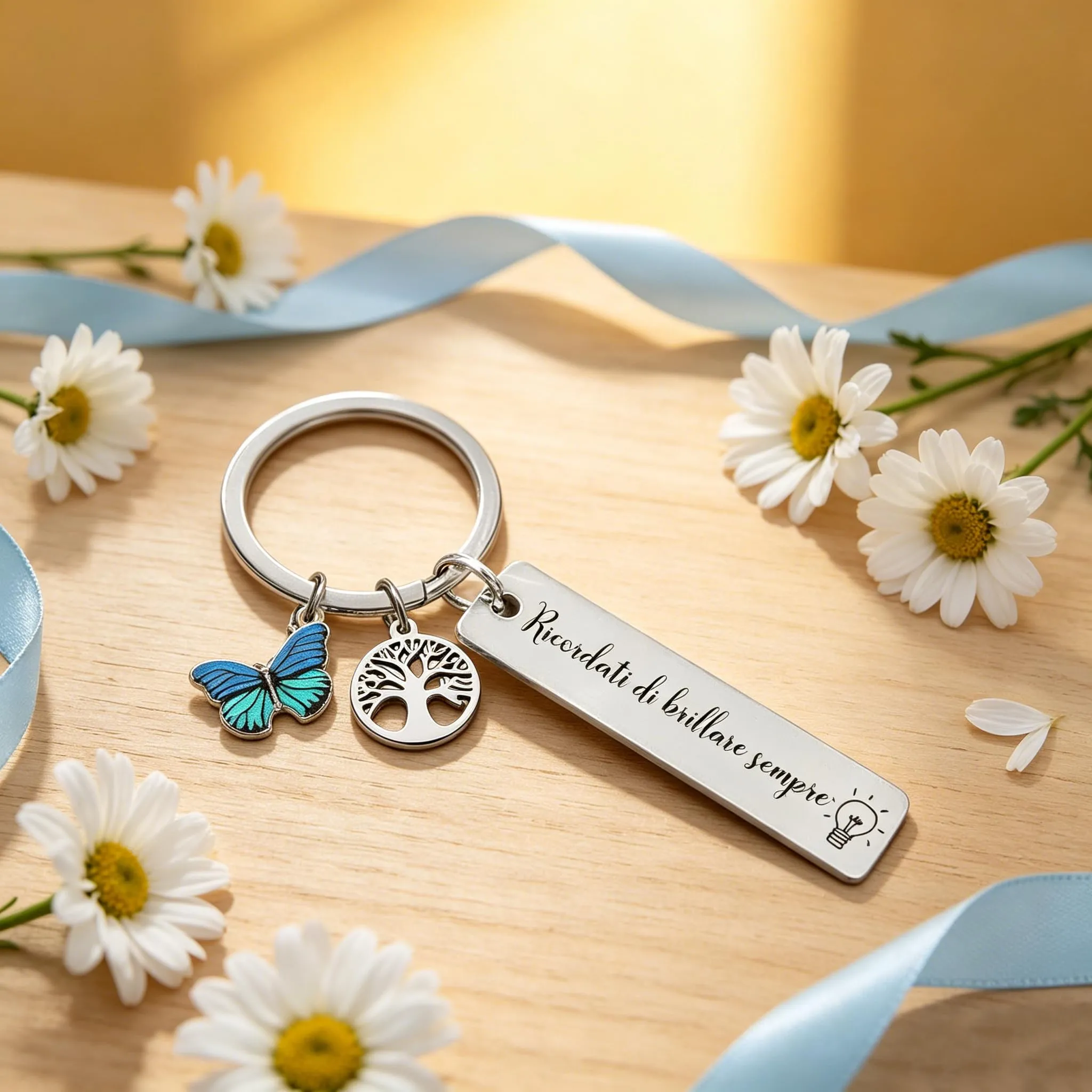 GUOYU Regali di Ispirazione Portachiavi Portafortuna Amica-Regali di Compleanno Donna,Regalo donna, Regali Ispirativi per Migliori Amiche, Colleghe, Moglie, Madre, Sorelle-Regali Natale Collega (5) - immagine 2