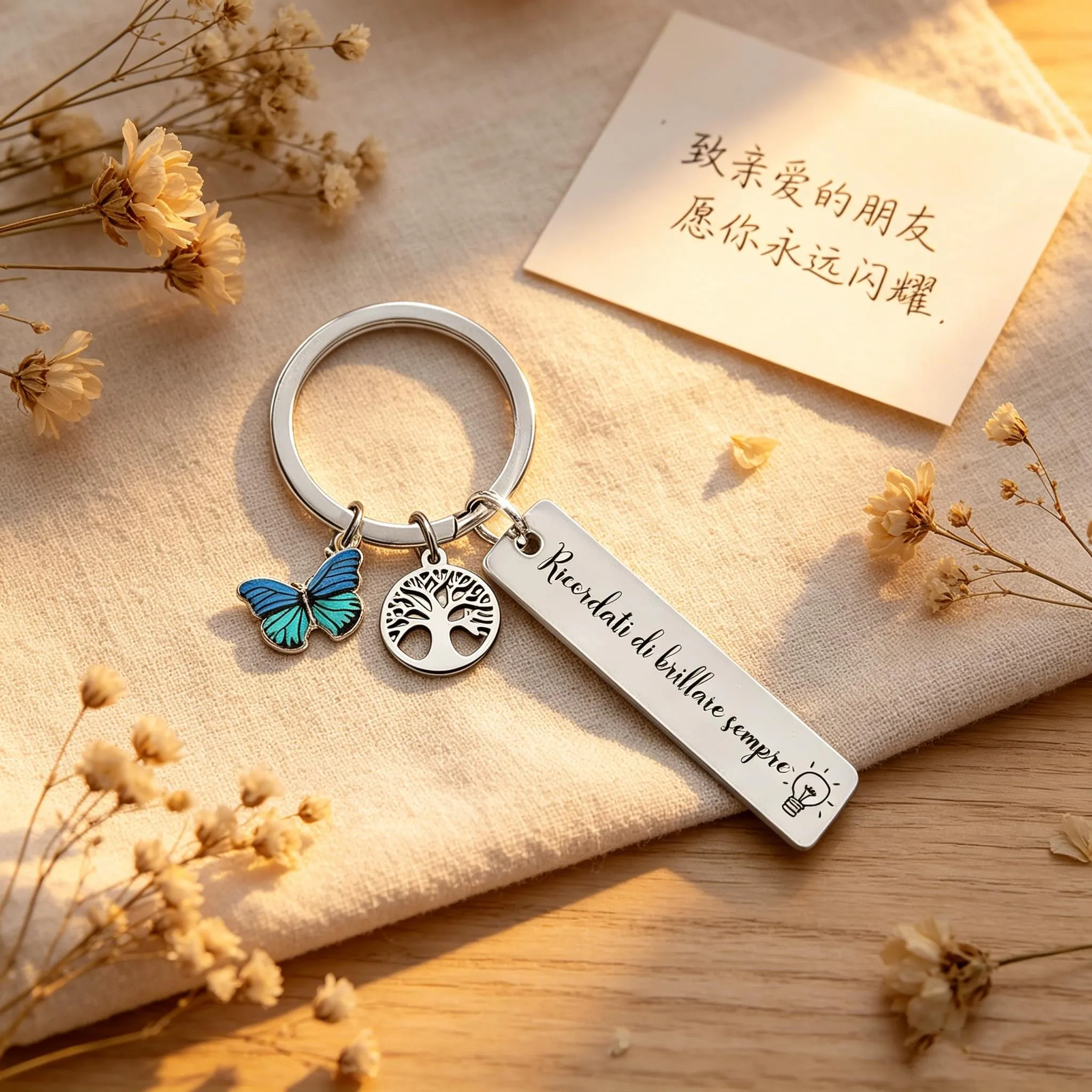 GUOYU Regali di Ispirazione Portachiavi Portafortuna Amica-Regali di Compleanno Donna,Regalo donna, Regali Ispirativi per Migliori Amiche, Colleghe, Moglie, Madre, Sorelle-Regali Natale Collega (5) - immagine 5
