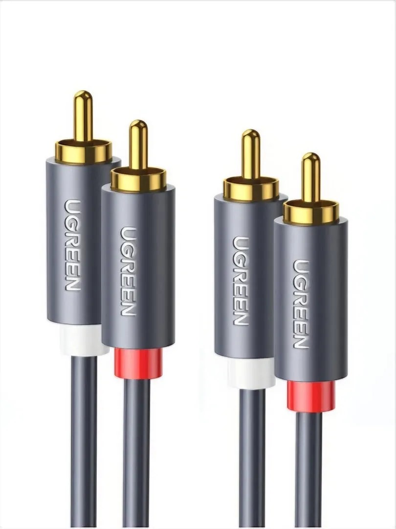Cavo Audio UGREEN AV104, 2 x RCA - 2 x RCA, 3m, Nero - immagine 1